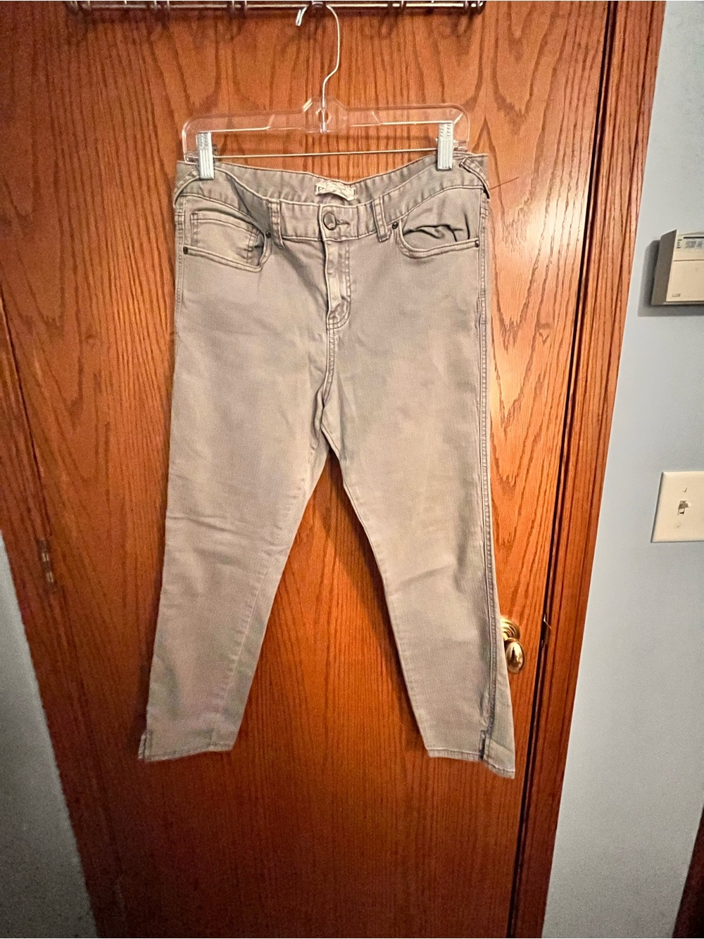 Free People Women's Skinny Jeans in Light Gray